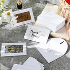 Uiifan 300 Pcs Window Gift Card Envelopes 4x2.8 Inch,Black and White - Image 7