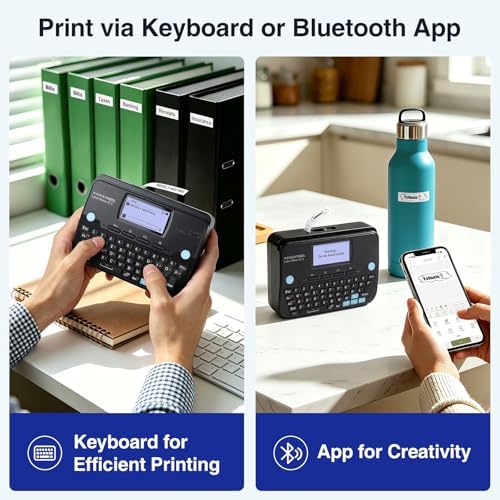 SUPVAN E12 Keyboard & Bluetooth Label Maker Machine - Image 2