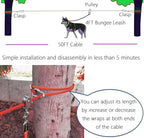 Dog Tie Out Cable for Camping, Dog Trolley System and 4ft Bungee Leash - Image 2