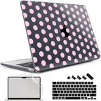 May Chen for M5 MacBook Air 13.6 Inch Case 2026 2025 2024-2022 Release M5 A3449 M4 A3240 M3 A3113 M2 A2681, Plastic Hard Shell Case for MacBook Air 13.6" with Retina Display, Black Dots by MayChen