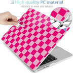MEEgoodo for M5/M4/M3/M2 MacBook Air 15 inch Case 2026 2025 2024 2023, Case Fit Model (A3448/A3241/A3114/A2941) for MacBook Air 15.3 inch, Rose&Light Pink Checkerboard - Image 4