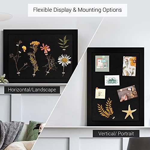 Black Cork Board Bulletin Board with Linen, Wood Framed 24" x 18" Corkboard, Office Board for Wall Decor, Wall Mounted Pin Board Picture Board with 20 Pushpins for School, Home & Office - Image 4