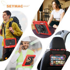 SEYMAC stock Case for Samsung Galaxy Tab S10 Lite / S10 FE / S9 FE 5G / S9 Tablet Case 10.9''/ 11'' Protective with Screen Protector, Pen Holder, 360 Rotate Stand, Hand Strap, Shoulder Strap, Red - Image 5