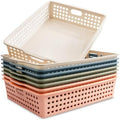 8 Pack Paper Organizer Baskets Trays, 14 In Plastic Storage Baskets by Zmpkhba