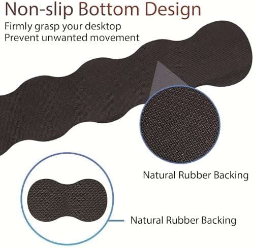 Large Gaming Table Pad 31.5 "x 11.8" + Keyboard Wrist Pad + Mouse Wrist Pad + Coaster Non-Slip Base 4-in-1 Set, Ergonomic Memory Foam, Easy Typing Pain Relief, Strange Mysterious Dark Forest - Image 5