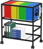 Rolling File Cart, Mobile File Cabinet with 360° Wheels for Home Office by Unknown