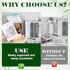 4 Tier Pine Wood Brochure Display Stand 6 x 9 inch Brochure Holder Pamphlet Display Stand for 5.5 x 8.5 inch 5 x 7 inch Booklets Menus Postcard Holder Multi Purpose Organizer - Image 4