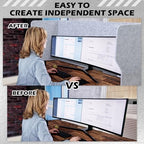 Dunzoom 2 Pcs Large Desk Divider Foldable U Privacy Partition 48"L x 20"H - Image 7