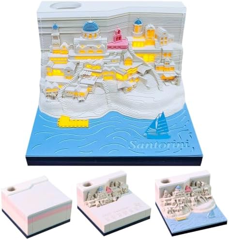3D Calendar 2027 Memo Pad Tear Away Timepiece Calendar for Desktop Decor by Unknown