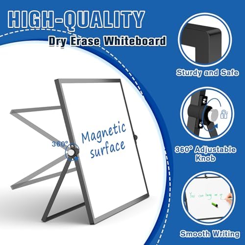Grtard Magnetic Dry Erase Board with Stand, 18''x14'' Desktop Whiteboard - Image 7