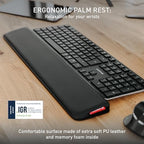 CHERRY PALMREST Ergo, Extra-Wide Ergonomic Wrist Rest, Compatible with Any Keyboard, Extendable Feet, 3 Different Tilt Angles, Comfortable, Non-Slip Bottom, Black - Image 2