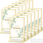 Gold Frames 5X7 Acrylic Sign Holder Double-Sided Picture Frames by AcrylicSignHolderMahjongRacks%EF%BC%8CMahjongBags