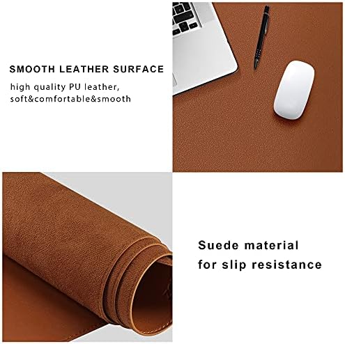 ZORESYN PU Leather Desk Pad 63.0"x15.8", Light Brown - Image 5
