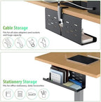 KEEGH 16 in Under Desk Cable Management Tray, Metal Cord Organizer, 2 Pack - Image 4