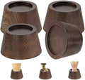 Bed Risers (Set of 4) Furniture Risers Lifts Height 2", Oak Solid Wooden Risers for Bed, Furniture Risers with Non-Slip Recessed Hole (Monolithic Wood, 4pcs-2" Hight-Walnut Color) by FASONLA