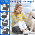 CushZone Foot Rest for Under Desk at Work, Grey-20 in - Image 5