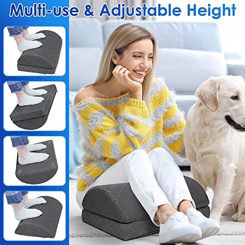 CushZone Foot Rest for Under Desk at Work, Grey-20 in - Image 5