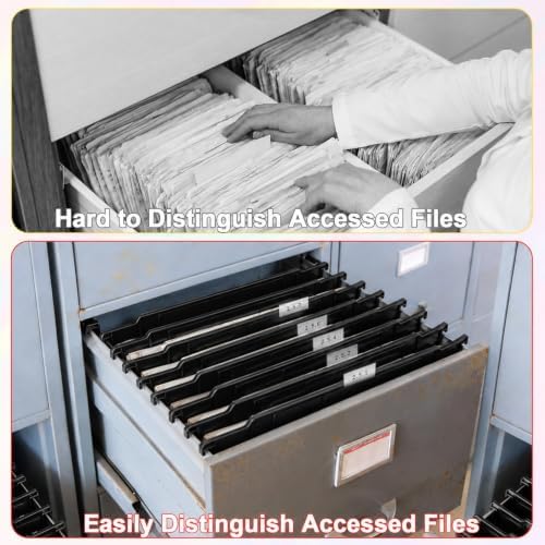 party greeting 8 Pack Black Hanging File Folder Dividers for Cabinets - Image 6