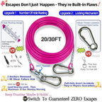 TOPKNOT Dog Tie Out Cable and Stake,(up to 200lbs) 360°Swivel Dog Run- No Tangle,with 30FT Heavy Duty Tie Out Cable,Runner for Yard,Ideal for Outdoor Camping - Image 2