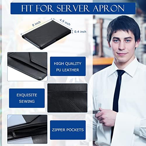 Containlol 6 Pcs Waiter Book Server Organizer with Pocket,Classic Style - Image 2