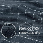 Homaxy Cotton Terry Kitchen Towels and Dishcloths Set of 8, Dark Grey - Image 2