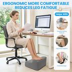 Foot Rest for Under Desk with Massage Dots, 3-Tier Foot Stool, Grey - Image 4