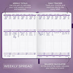 Clever Fox Income & Expense Tracker, Business Ledger 5.8x8.3 Purple - Image 3