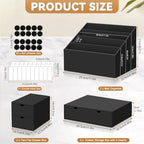 2 Sets 4-Slot Desktop Mail Organizer with 6 Drawers, Black Letter Organizer - Image 2