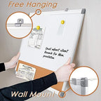 SWANCROWN Dry Erase Cork Board Combo,18 x 24 in, Silver Aluminum Frame - Image 3