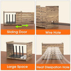 Wooden WiFi Router Storage Box for Routers Up to 9.8" Tall, Need Assembly - Image 5