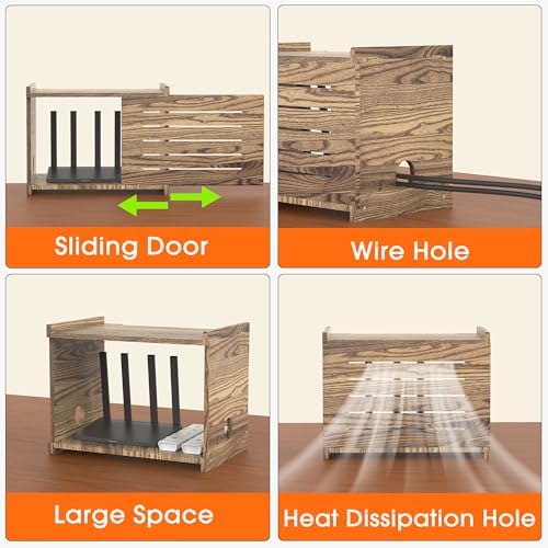 Wooden WiFi Router Storage Box for Routers Up to 9.8" Tall, Need Assembly - Image 5