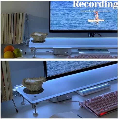 Desk Organizer and Accessories, Computer Monitor Stand for Desk, 31.5" Diy Acrylic Monitor Riser for Desk Accessories - Image 3