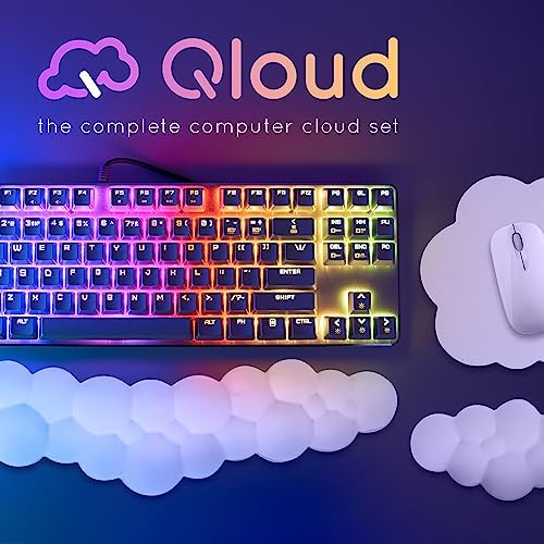 Rainbow Cloud Keyboard Wrist Rest – Create-ables Qloud Rainbow Wrist Rest for Computer Keyboard and Mouse, Ergonomic Memory Foam Wrist Pad with Non-Slip Base, Includes Cloud Mouse Pad - Image 5