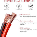 2 Gauge Battery Cable, 2 AWG CCA Wire 50FT Each Black/Red - Image 3