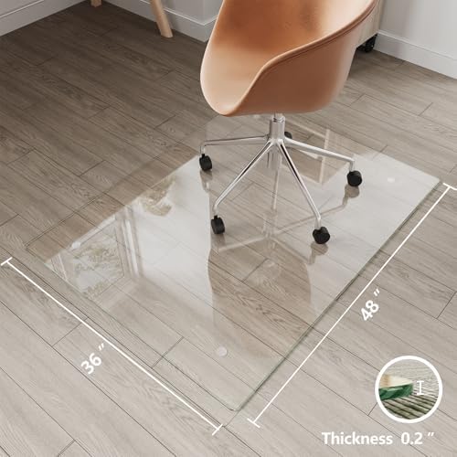 Koonmi Glass Chair Mat for Carpet, 36"x48" Thick Office Chair Mat - Image 5