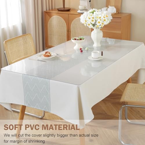 LovePads Clear Table Cover Protector 24 x 24 Inch, 2mm Thick Plastic Mat - Image 4