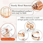 Yaomiao 13 Pcs Desk Accessories Set Organizer Office Supplies, Rose Gold - Image 3