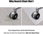 Kuyal Desk Chair Mat for Carpet, 51'' x 63'' Rectangle Transparent Mats for Chairs Good for Desks, Office and Home, Easy Glide, Protects Floors for Low and No Pile Carpeted Floors - Image 4
