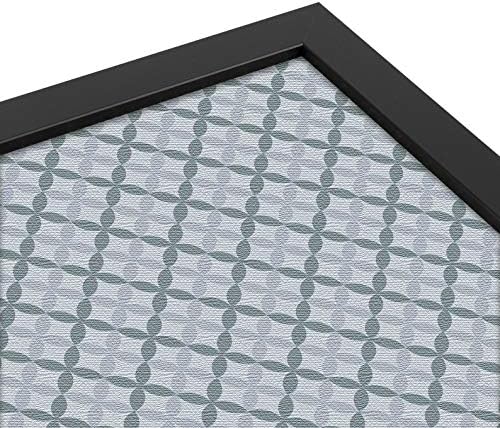 PinPix 18x12 inch Cork Bulletin Board. This Decorative Framed Pin Board Comes with Diamond Pattern in Shades of Blue Design and Satin Black. Ideal for Home, Office Decor or School (PinPix-222) - Image 4