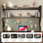 Desk Shelf, 2-Tier Desktop Organizer, 53.1" L,Desk Hutch Storage Rack - Image 3
