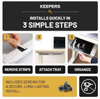 Everything Keeper - Organizer for Home, Kitchen, Bathroom, RV, Small Spaces - Storage Organizers - Compact Metal Basket - Under Cabinet Holder - Easy Install - Holds Strong - 13 x 10 x 2.5 in - Image 5