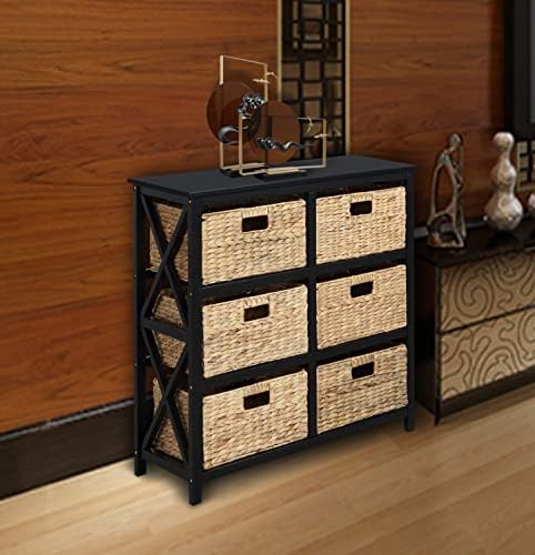 eHemco 3 Tier X-Side End Storage Cabinet, Black - Image 2