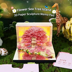 3D Calendar 2027,3D Memo Pad Time Piece Calendar 2027 Creative Desk Calendar Art Paper Sculpture Tree House, 2027 Tear Off Calendar DIY Decorative Gift - Image 2