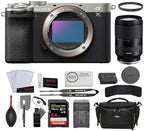 Sony a7C II Mirrorless Camera | Silver Bundle with Tamron 28-200mm f/2.8-5.6 Di III RXD for Sony E Mount + 64GB Card + UV Filter + Camera Case + Photo Starter Kit + Cloth + Charger (7 Items) by Unknown
