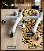 chakme Office Chair Mat for Hardwood Floor Non Slip 48"x72", Golden Tiger - Image 3