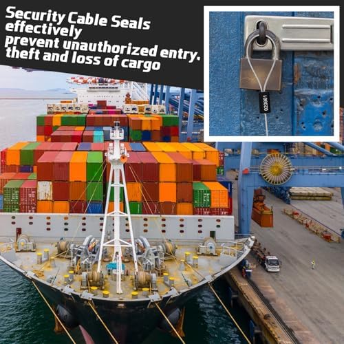 Nuogo 200 Pcs Black Steel Security Cable Seals - Image 4