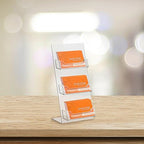SOURCE ONE " USA Made Premium Counter Top Business Card Holder/Gift Card Display (1 Pack, 3 Pocket) - Image 3