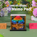 3D Memo Pad Time Piece Calendar 2027, 3D Tear-Off Art Desk Calendar 2027, Creative 3D Memo Pad Paper Art Tree House DIY Paper Carving Decoration (Tree of Life - Purple) - Image 2