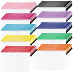 100 Pack Mesh Zipper Pouch Bags, A4 Size,10 Colors by Aubeco