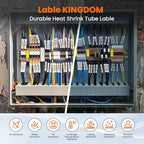 6-Pack Label KINGDOM Heat Shrink Tubing Label Tape HSe-221 (8.8mm 0.34") - Image 2